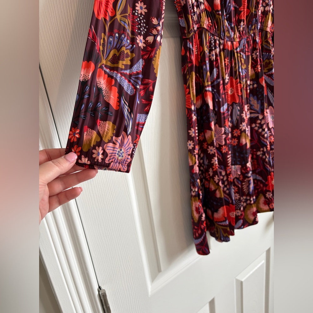 LOFT Multicolor Floral Long Sleeve Dress - Picture 3 of 6